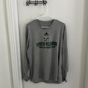 Adidas Gray South Florida Soccer Long sleeve soccer shirt